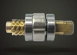 Mechanizm zębnika obsługiwany przez 2 łożyska kulkowe