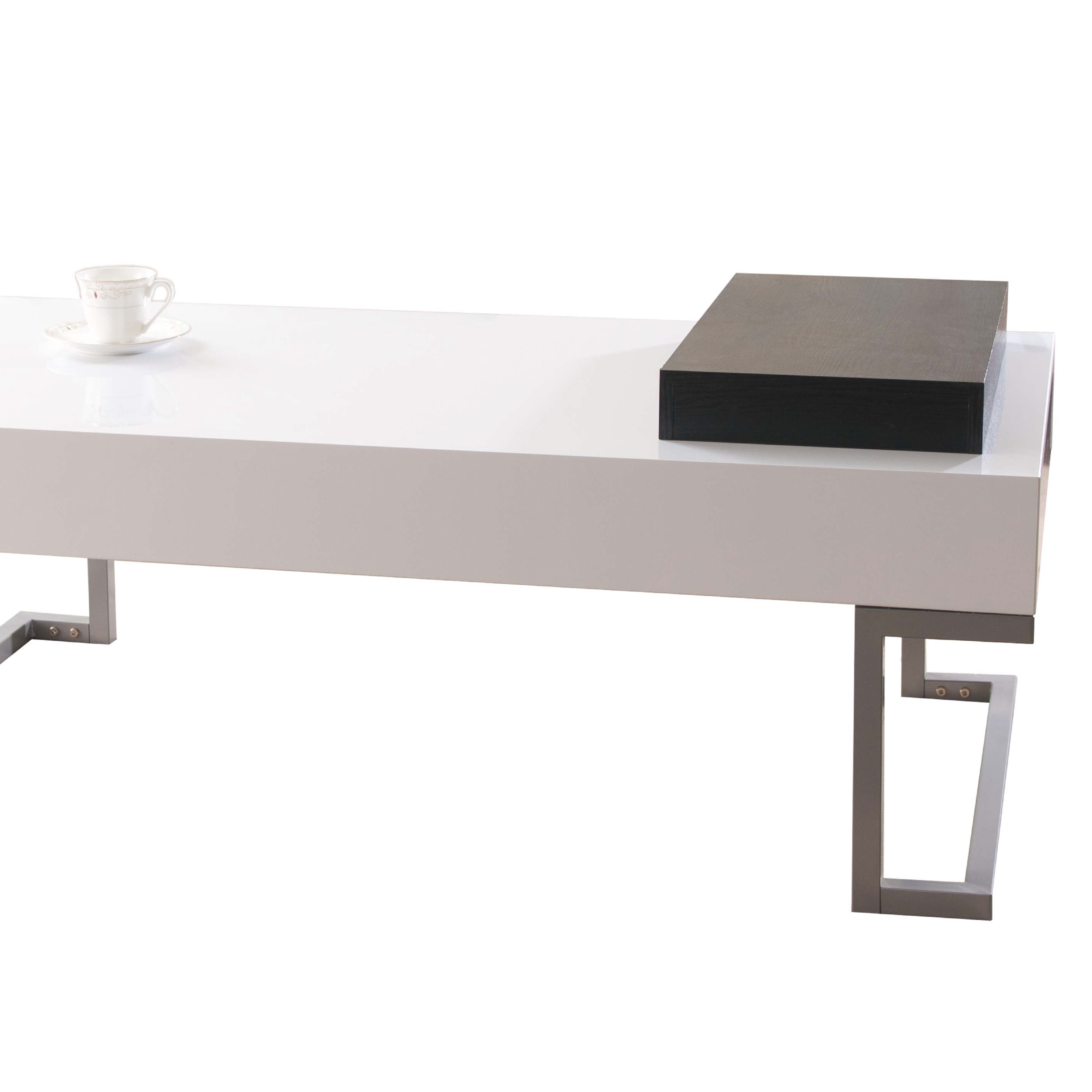 White Elegant Coffee Table Home Furniture Manufacturers Slicethinner Attached A Tray
