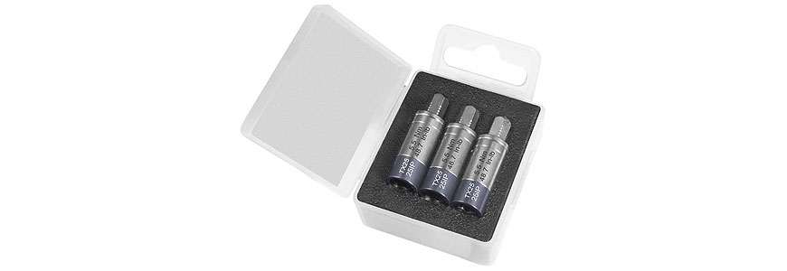 bits of Hex, Torx, Torx Plux, H2, H3, H4, TX6, TX7, TX8, TX9, TX10, TX15, TX20, TX25, 6IP, 7IP, 8IP, 9IP, 10IP, 15IP, 20IP, 25IP with 0.6, 0.9, 1.2, 1.4, 2.0, 3.0, 4.0, 5.0, 5.5, 6.0Nm
User friendly for CNC cutting tool of machining, turning and milling.
(TORX® and TORX PLUS® both are registered trademarks of Acument global technologies LLC.)