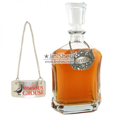 Metal Decanter Tags - Create a unique decanter labels for you.