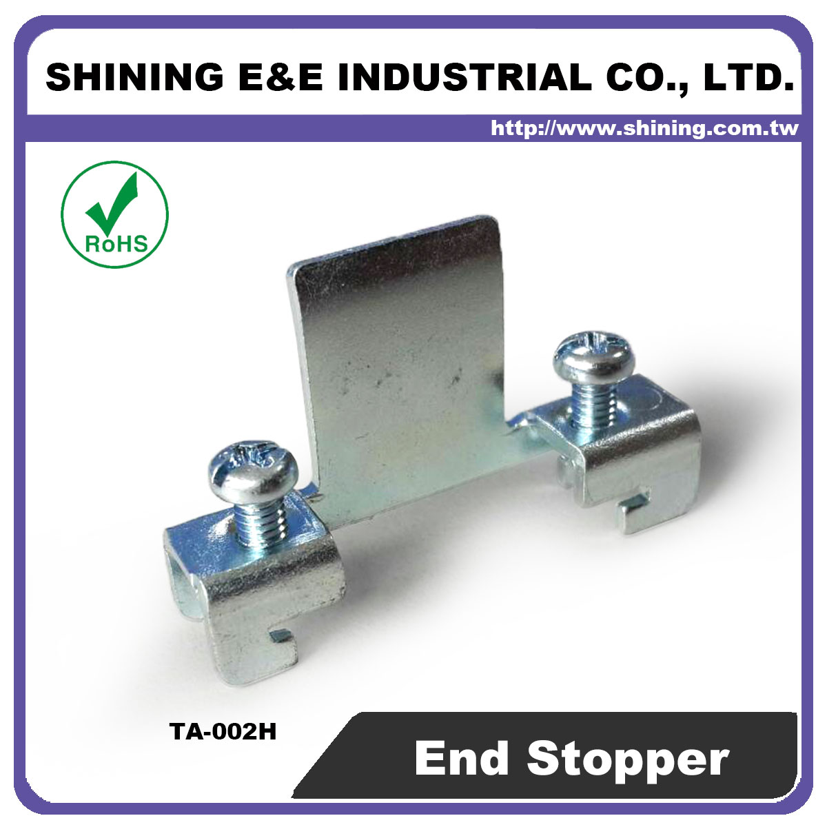 Shining E&E TA002H Steel End Bracket For 35mm Din Mounting Rail High