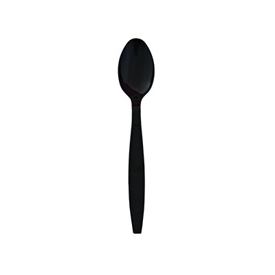Long Handle Spoon Black Color - Black Plastic Spoon