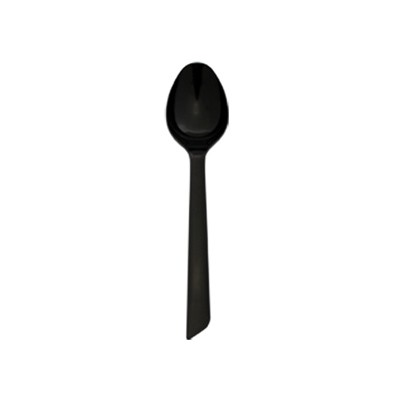 Hot Food Spoon Black Color - Black Plastic Spoon