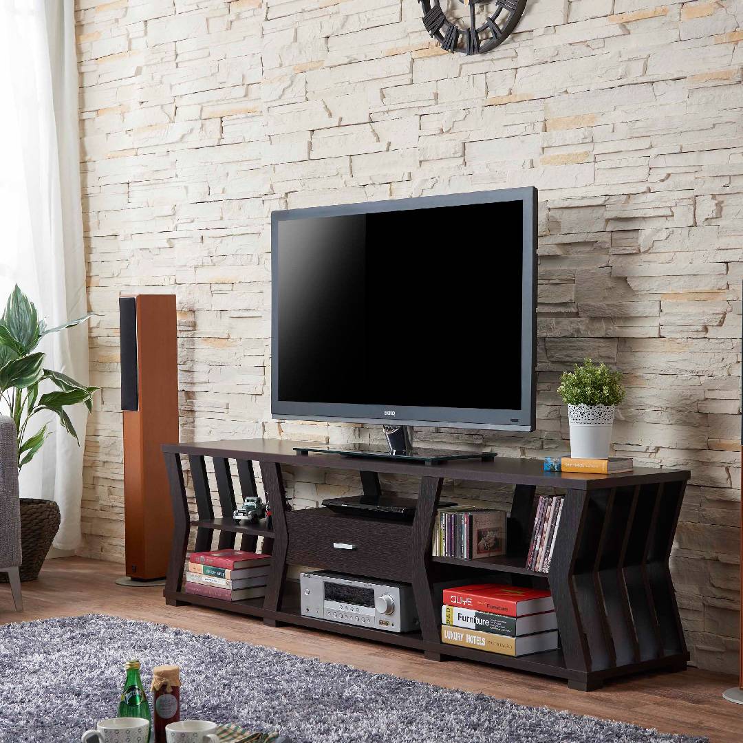 Soporte de TV práctico moderno de 1,8 m | Tocador dormitorio de madera y fabricante de muebles | rebanar