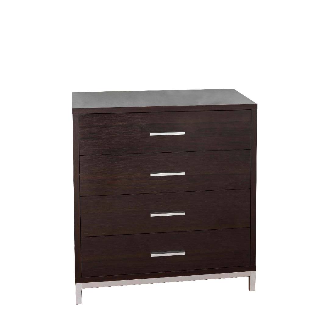 4 Layers Storage Cabinet With Paper Laminate Metal Foot Stool