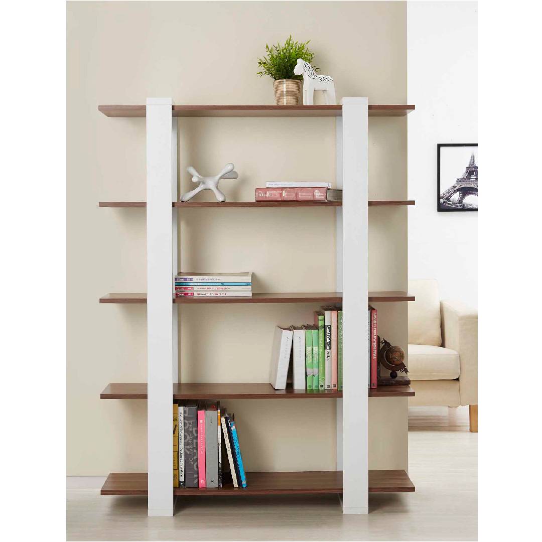 5 Layers Vintage Walnut Lamintae Modern Bookshelf Supply One Stop