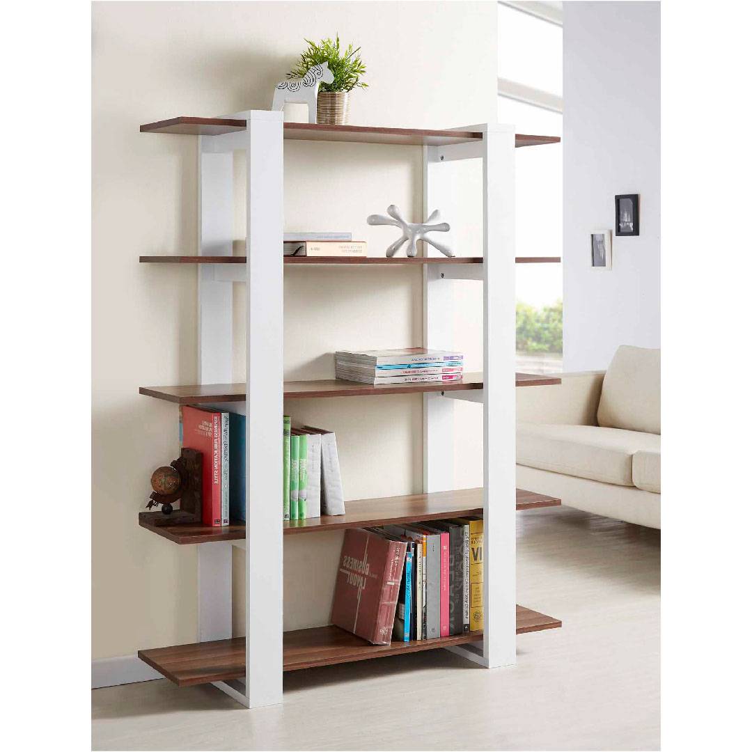 5 Layers Vintage Walnut Lamintae Modern Bookshelf Supply One Stop