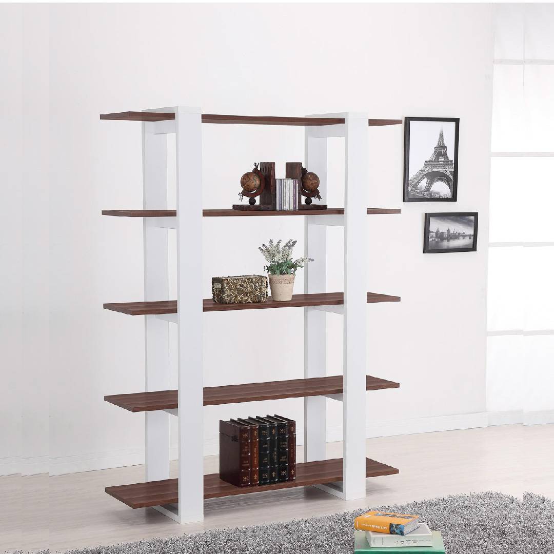 5 Layers Vintage Walnut Lamintae Modern Bookshelf Supply One Stop