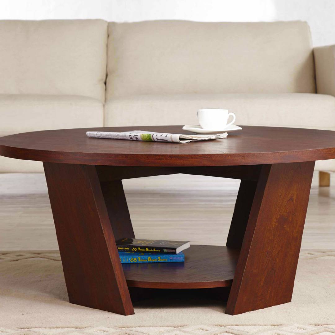 Double Layer Round Coffee Table Supply One Stop Eco