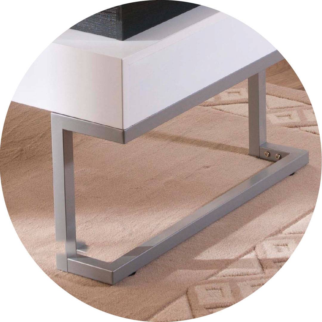 Rivet Table dappoint /à 2 /étag/ères en noyer et /à base en m/étal noir 40/ x/ 54/ cm
