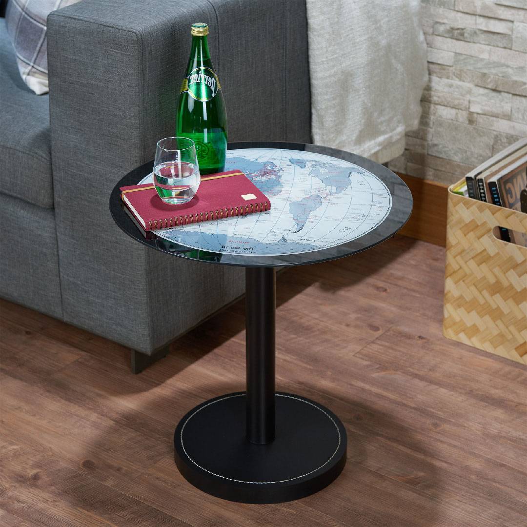 World Map Circle Side Table Research Development Production