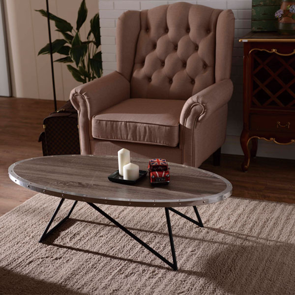 Oval Shape Coffee Desk Supply One Stop Eco Friendly