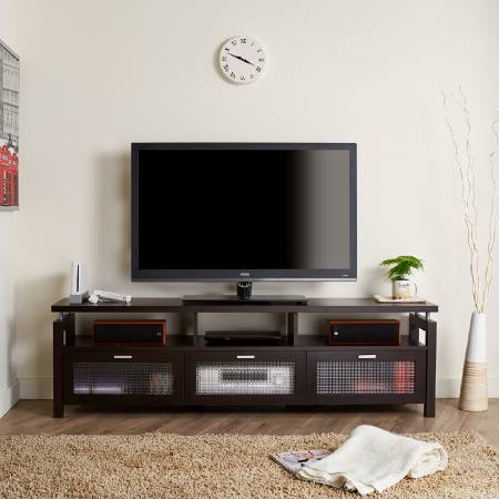 Classic Decorative Drawer TV Stand - Shielded styling TV stand.