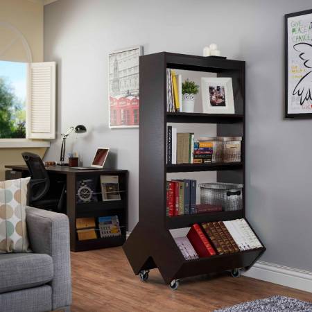 Easy Move Large-Capacity Bookcase