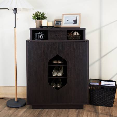 Retro Open Space Shoes Cabinet - Semi-perspective of the shoe, show off your love shoes.