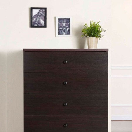 5 layers walnut storage cabinet - Multi-storage drawer with large cabinets storage space, let you room neat and not messy.