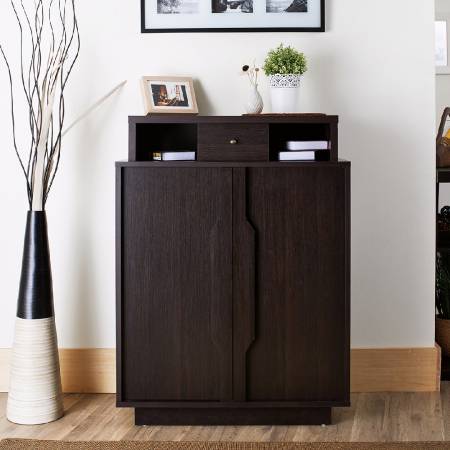 Retro Multifunctional Shoes Cabinet - There are five layers of shoes storage space.