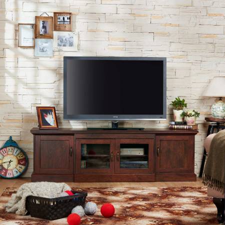 Vintage Walnut Laminate TV stand - Nordic simple style TV stand.