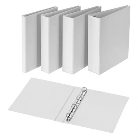 Vinyl Ring Binder - D-Rings are mounted to the back of your binder instead of the spine.