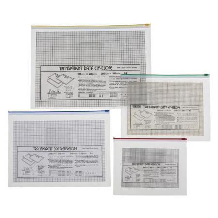 Transparent Zip Bag - The file bag can only store A4 size or smaller paper.