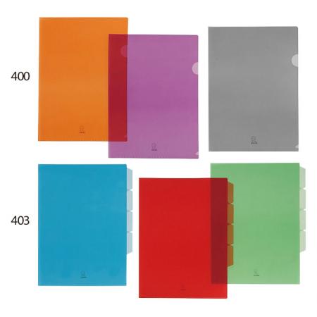 E310 Clear PP L Shape Folder - L shape welding colored folder for easy reviewing.