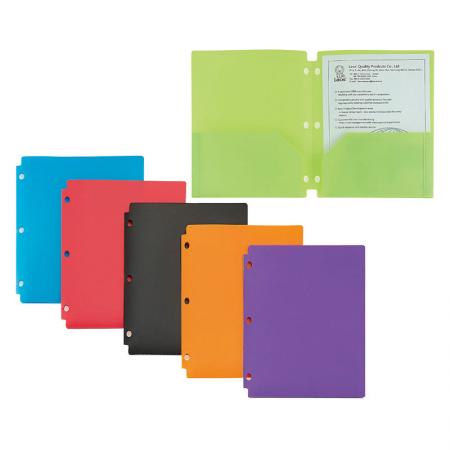 Snap-In Binder Folder - Durable poly material is tear proof and water resistant.