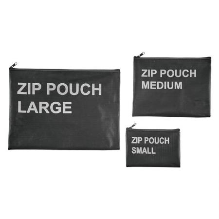 Black Zip Pouch - Store anything for hobbies or work.