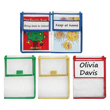 Home School Folder - Send home books, assignments and more in sturdy book pouches. Keep papers and books safe.