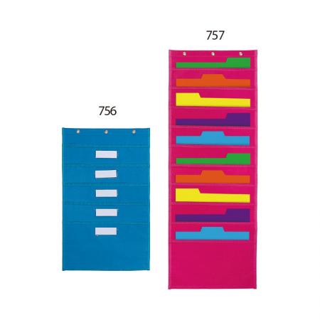 Wall Hanging Pocket Chart - Easy hanging on the wall, perfect for classroom and office use.