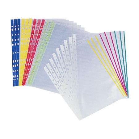 Colored Edge Sheet Protector - Assorted color edges are perfect for reports and official documents.