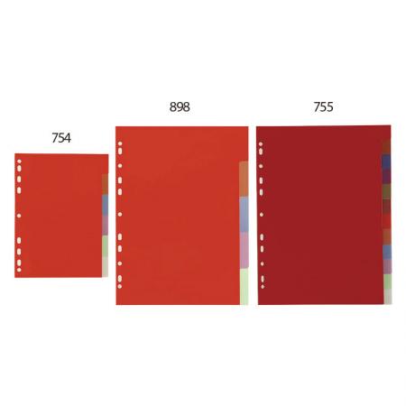 Divisore indice colore - Divisori robusti che offrono più spazio di stampa e inserti sicuri.