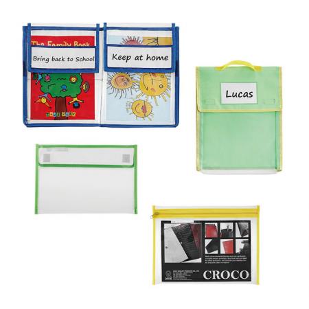 Amazoncom  Mewise Book Pouches for Students Classroom Book Pouches with  Name Tag Pockets  Set of 4  Office Products