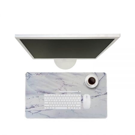 Non-Slip Rubber Desk Mat - The desk pad is made by comfortable jersey cloth surface and breathable material. It has a soft and elastic touching.