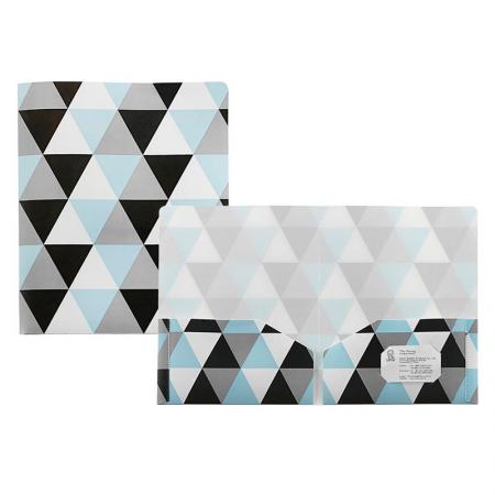Carpeta de bolsillo doble de PP - Carpeta geométrica con dos bolsillos