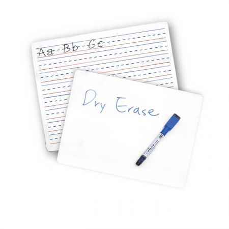 Dry Erase Board - The double sided dry erase board is made of double-sided, laminated MDF. It can easily write and wipe.