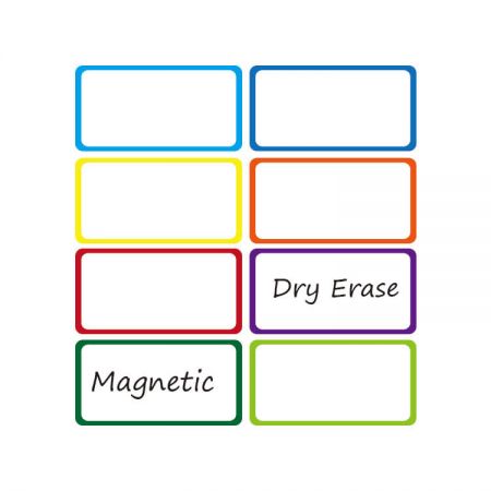 磁気ドライイレースラベル - 磁気データストリップの名前タグは、ロッカーとホワイトボードに使用されます。