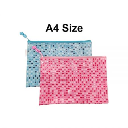 A4 Size Plastic Zip Lock Bag - You can use them for storaging different working tools, makeup sets, artistic sets and more.