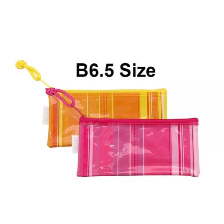 Simple Transparent Pencil Pouch With Zipper & Large Capacity For