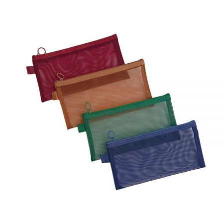 Double Pocket Mesh Zipbag | Mesh Zipper Pocket | Office Supplies ...