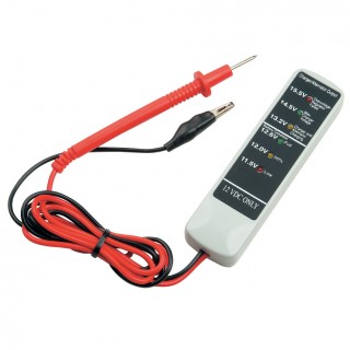 12V BATTERY TESTER- SMALL CLIP with A PROBE - Battery Tester OBTC1