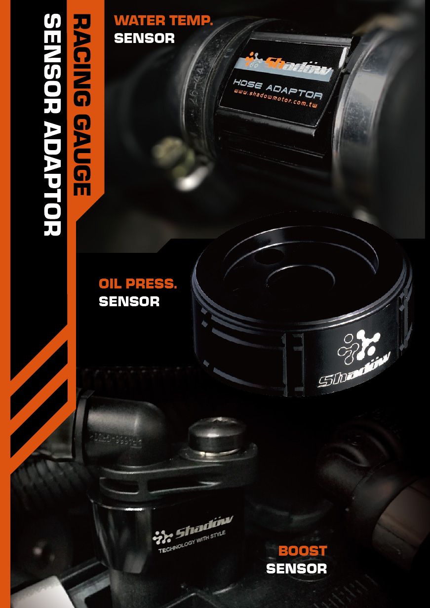 Sensor adaptor is especially for vehicles to install the racing gauge.