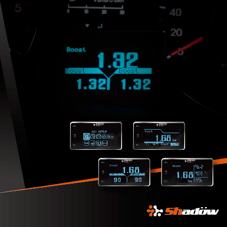 OLED多功能賽車錶2.6吋大螢幕以及128 x 64高解析度。