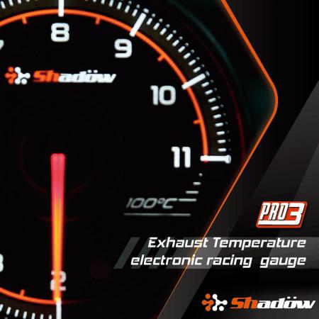 Wskaźnik wyścigowy temperatury spalin - Zakres pomiaru wyścigowego wskaźnika temperatury spalin wynosi od 200°C do 1100°C.