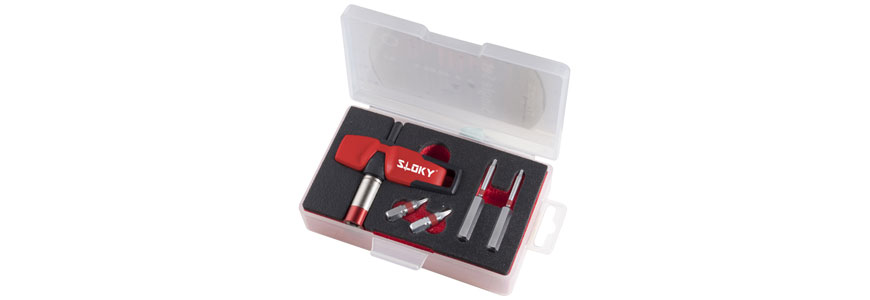 Single pcs of
SlokyPreset Torque Screwdriver with 25mm and 50mm bits; HEX® TORX® and TORX PLUS® avaliable.<br />