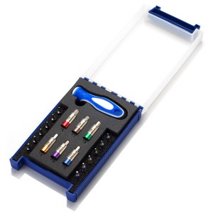 双柄多功能组
Sloky扭力起子 - Dual Kit
Slokytorque screwdriver with bits of Hex, Torx and Torx Plus for different Nm torque adapters.<br />