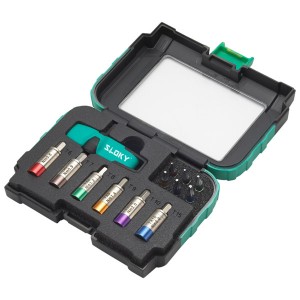 直柄多功能组
Sloky扭力起子 - Smart Kit II
Slokytorque screwdriver with bits of Hex, Torx and Torx Plus for different Nm torque adapters.<br />