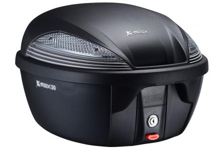 Bauletto Moto K-MAX K25 - Bauletto da 30 litri con superficie nera opaca.