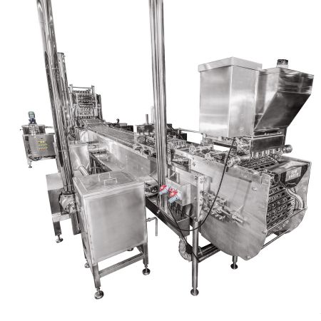 Máquina de moldeo de palitos de paleta lineal - Máquina industrial para fabricar paletas heladas, polos y barras de helado.