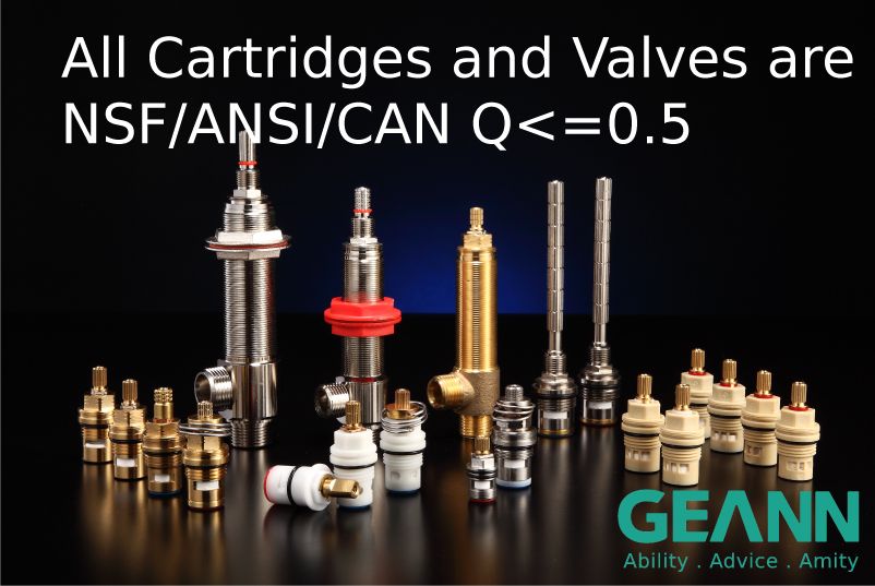 Geann Cartridges are complied to California AB100 Law (NSF/ANSI/CAN 61 Q<=1 and Q<=0.5)