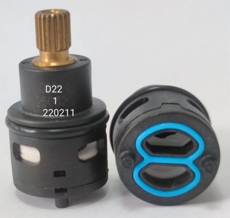 22mm 2 ports diverter cartridge in shared function - 22mm 2 ways diverter cartridge in shared function with 180 degree turning